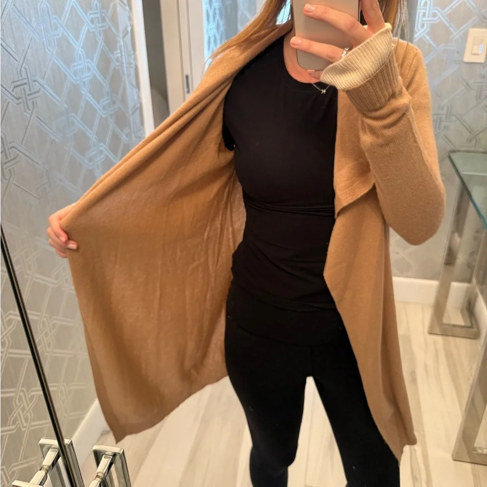 Theory 100% Cashmere Open Front Cardigan Size Petite - Picture 5 of 8